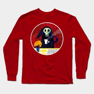 Coffee Break for the Grim Reaper Long Sleeve T-Shirt